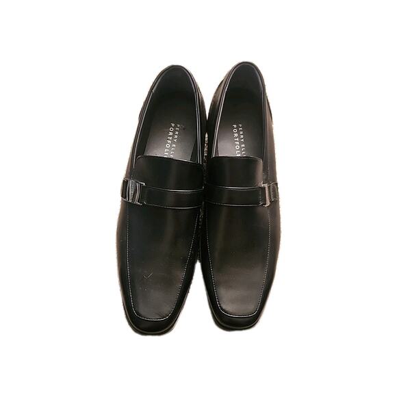 Perry Ellis Stewart Portfolio Black Dress Shoes, Size 9 Preowned - Picture 2 of 9